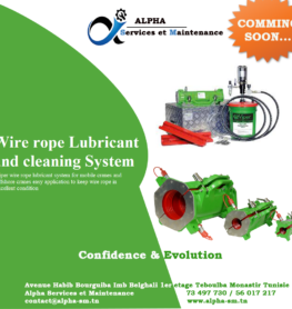 wire rope lubrification systeme